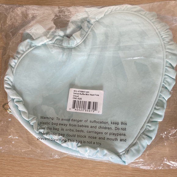 Feminine Stoney Clover Lane Velvet Mini Heart Tote - Picture 4 of 6
